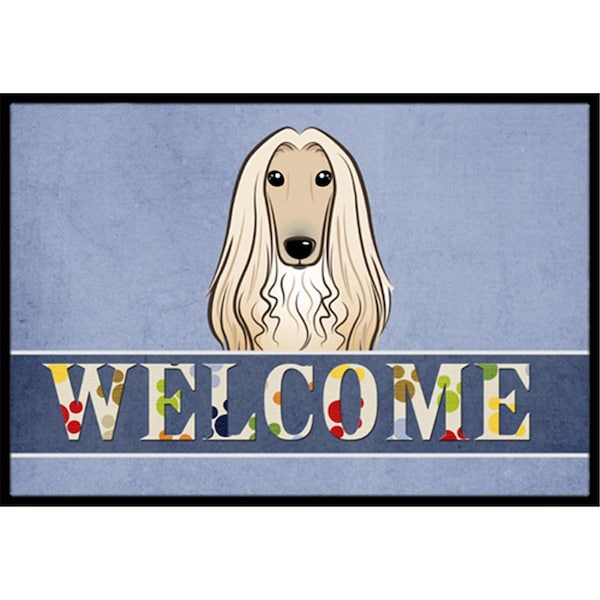 Carolines Treasures Afghan Hound Welcome Indoor and Outdoor Mat- 18 x 27 in. BB1430MAT - main